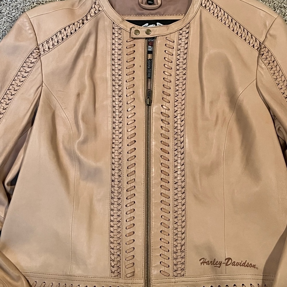 Harley Davidson lamb skin leather jacket